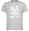 Мужская футболка Only cool grandpas ride motorcycles Серый фото