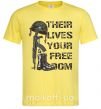 Мужская футболка Their lives your freedom Лимонный фото