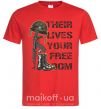 Мужская футболка Their lives your freedom Красный фото