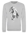 Свитшот Козак з шаблею Серый меланж фото