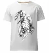 Чоловіча преміум футболка Козак з шаблею Білий фото