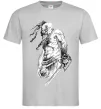 Мужская футболка Козак з шаблею Серый фото