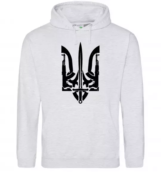 Женская толстовка (худи) Герб зі зброї Серый меланж фото