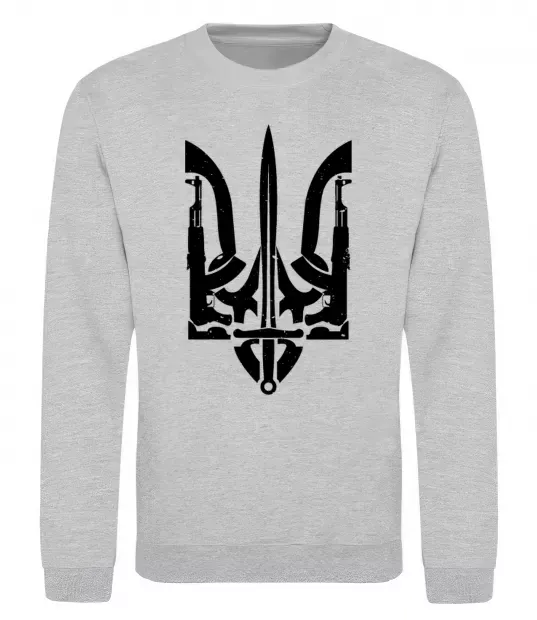 Світшот Герб зі зброї Сірий меланж фото