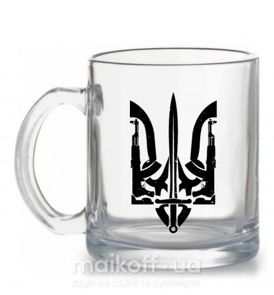 Чашка скляна Герб зі зброї Прозорий фото