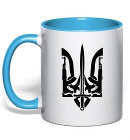 Чашка з кольоровою ручкою Герб зі зброї