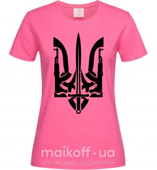 Жіноча футболка Герб зі зброї Яскраво-рожевий фото
