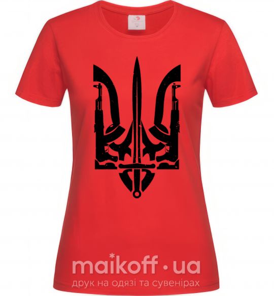 Жіноча футболка Герб зі зброї Червоний фото