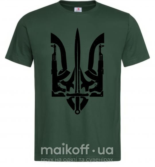 Мужская футболка Герб зі зброї Темно-зеленый фото