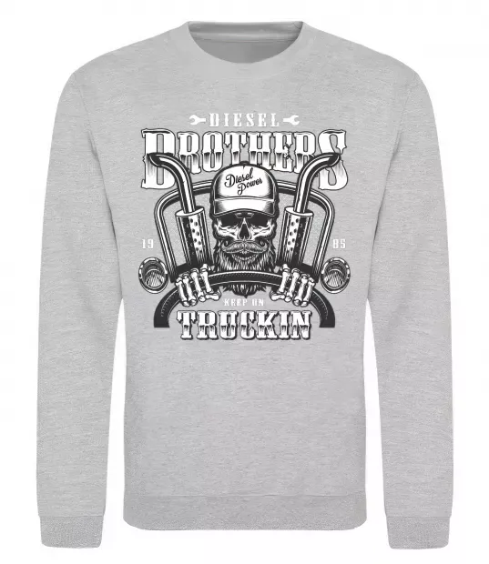 Світшот Diesel brothers Сірий меланж фото
