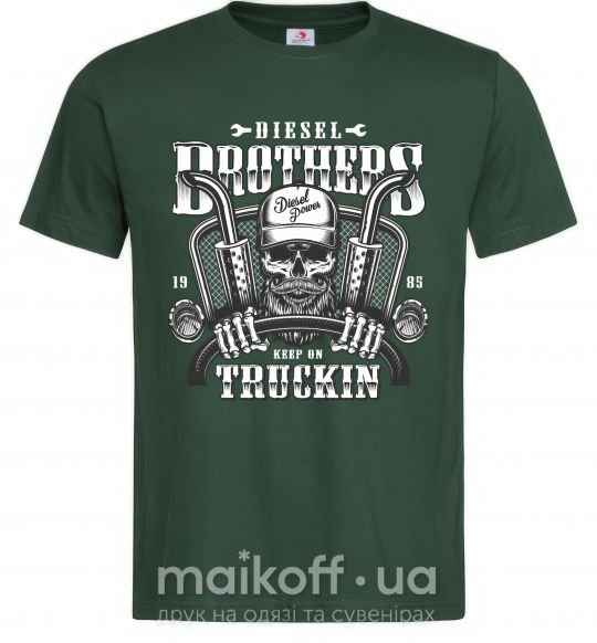 Чоловіча футболка Diesel brothers Темно-зелений фото