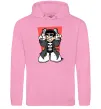 Мужская толстовка (худи) Punisher grafity Розовый фото