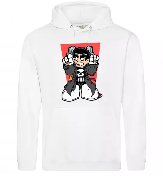 Жіноча толстовка (худі) Punisher grafity Білий фото