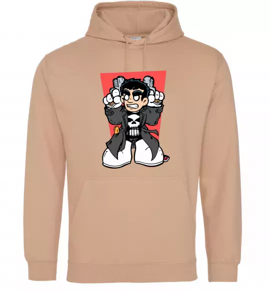 Жіноча толстовка (худі) Punisher grafity Пісочний фото