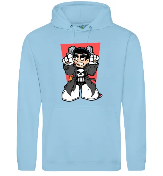 Женская толстовка (худи) Punisher grafity Голубой фото