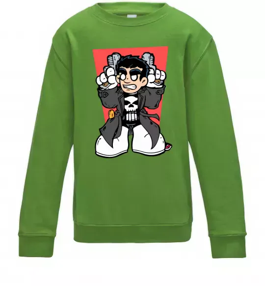 Детский Свитшот Punisher grafity Лаймовый фото