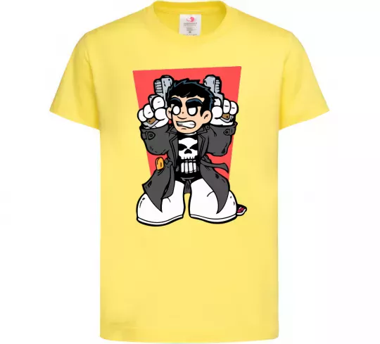 Дитяча футболка Punisher grafity Лимонний фото