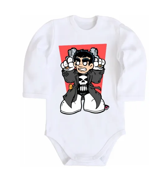 Детский боди Punisher grafity Белый фото
