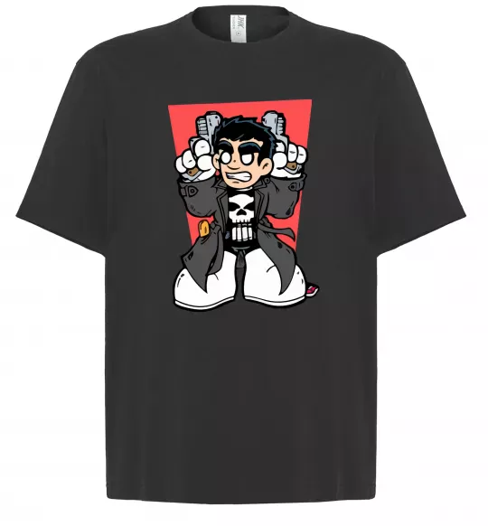 Футболка Оверсайз Punisher grafity Черный фото