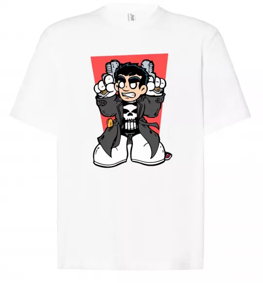 Футболка Оверсайз Punisher grafity Белый фото