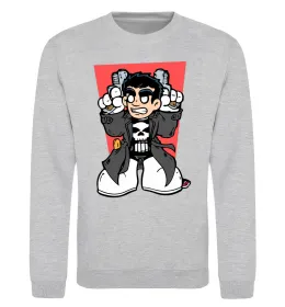 Свитшот Punisher grafity Серый меланж фото