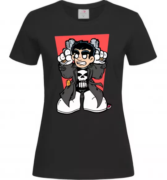 Женская футболка Punisher grafity Черный фото