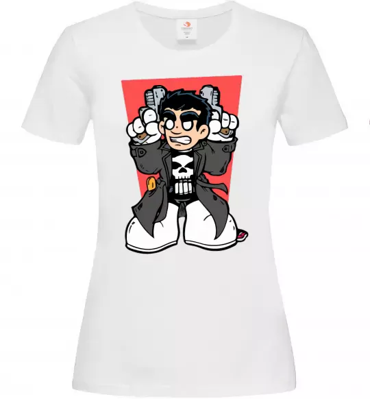 Женская футболка Punisher grafity Белый фото