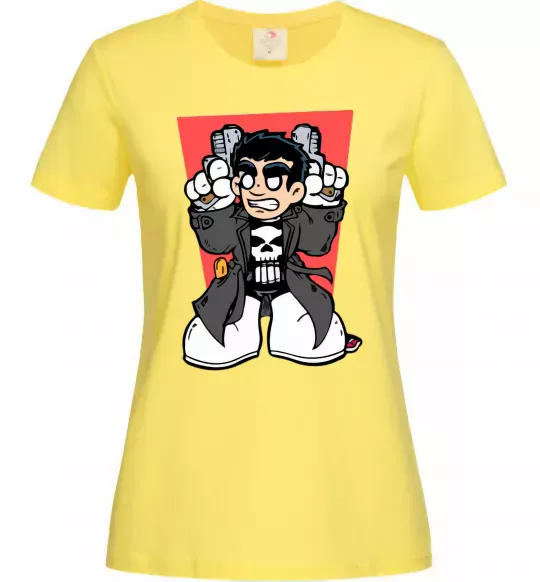 Женская футболка Punisher grafity Лимонный фото