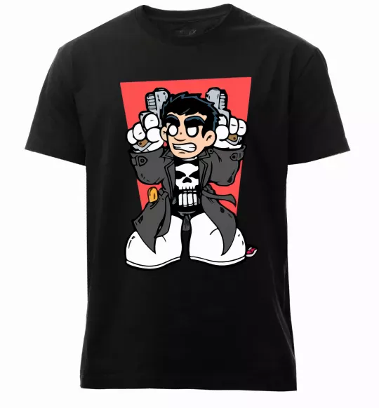 Мужская премиум футболка Punisher grafity Черный фото