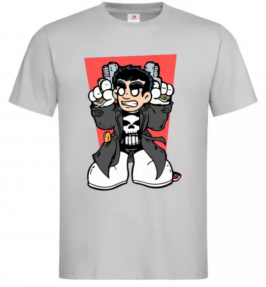 Чоловіча футболка Punisher grafity Сірий фото