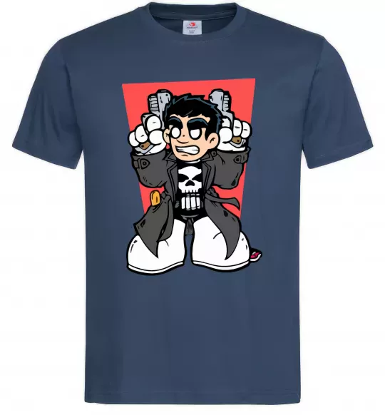 Чоловіча футболка Punisher grafity Темно-синій фото