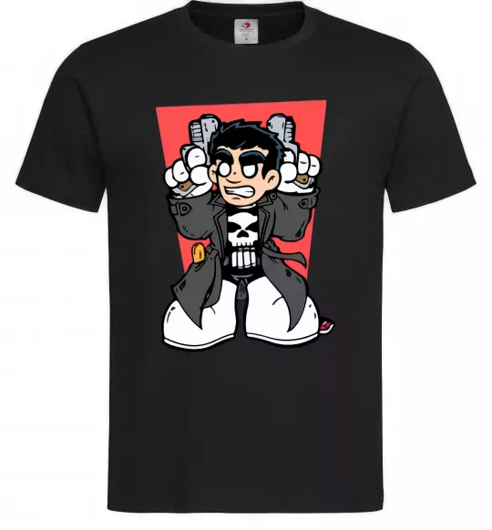 Чоловіча футболка Punisher grafity Чорний фото