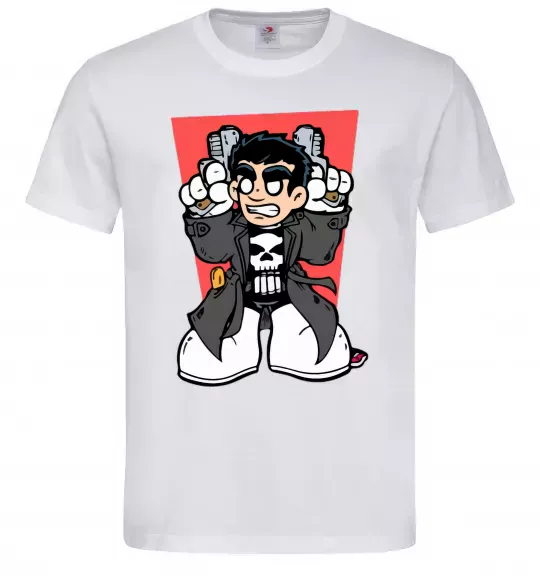 Чоловіча футболка Punisher grafity Білий фото