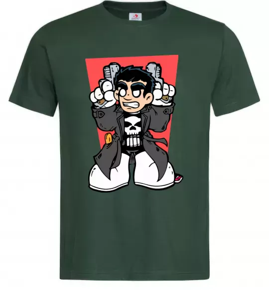 Чоловіча футболка Punisher grafity Темно-зелений фото