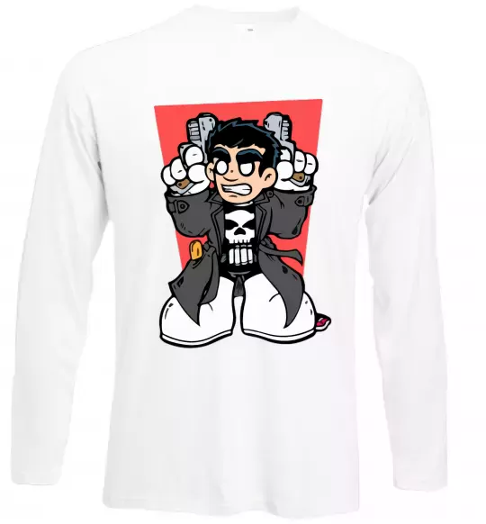 Лонгслів Punisher grafity Білий фото