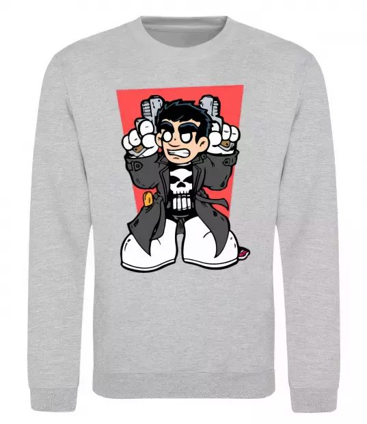 Світшот Punisher grafity Сірий меланж фото