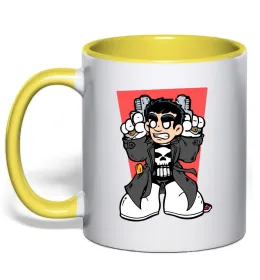 Чашка с цветной ручкой Джон Бернтал каратель Лимонный фото