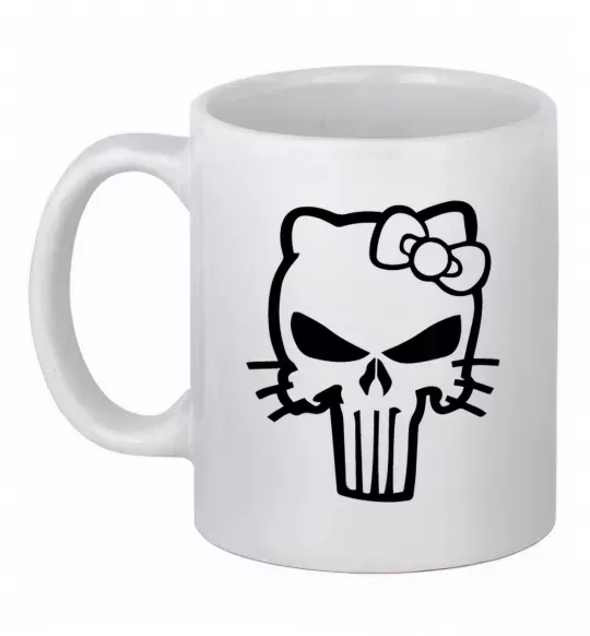 Чашка керамическая Hello kitty Punisher Белый фото