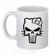 Чашка керамическая Hello kitty Punisher Белый фото