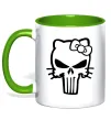 Чашка с цветной ручкой Hello kitty Punisher Лаймовый фото