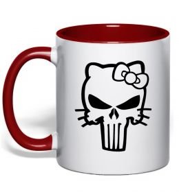 Чашка з кольоровою ручкою Hello kitty Punisher
