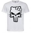 Мужская футболка Hello kitty Punisher Белый фото