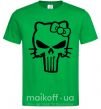 Мужская футболка Hello kitty Punisher Зеленый фото
