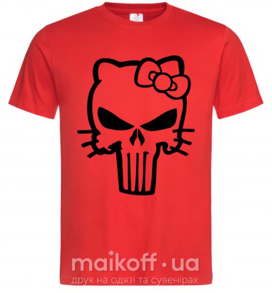 Мужская футболка Hello kitty Punisher Красный фото