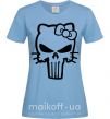 Женская футболка Hello kitty Punisher Голубой фото