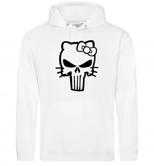 Жіноча толстовка (худі) Hello kitty Punisher Білий фото