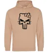 Жіноча толстовка (худі) Hello kitty Punisher Пісочний Жіноча толстовка (худі) Hello kitty Punisher Пісочний фото