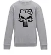 Детский Свитшот Hello kitty Punisher Серый меланж фото