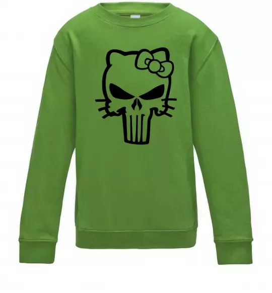 Детский Свитшот Hello kitty Punisher Лаймовый фото