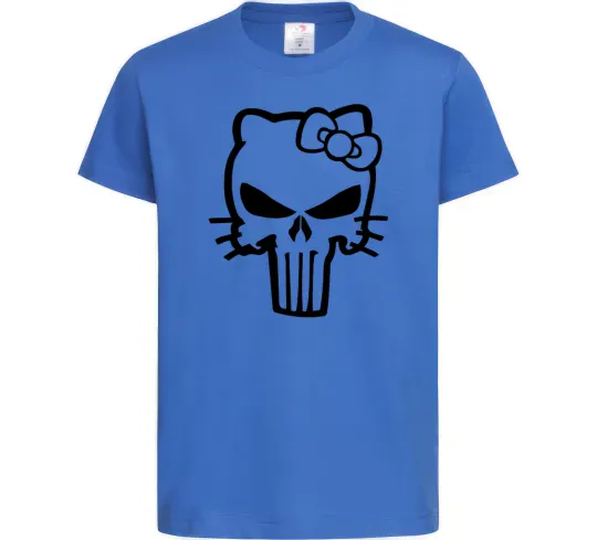 Детская футболка Hello kitty Punisher Ярко-синий фото